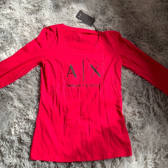 トップス ARMANI EXCHANGE - archive long sleeve Long sleeve T-shirt with logo prints | Armani Exchange
